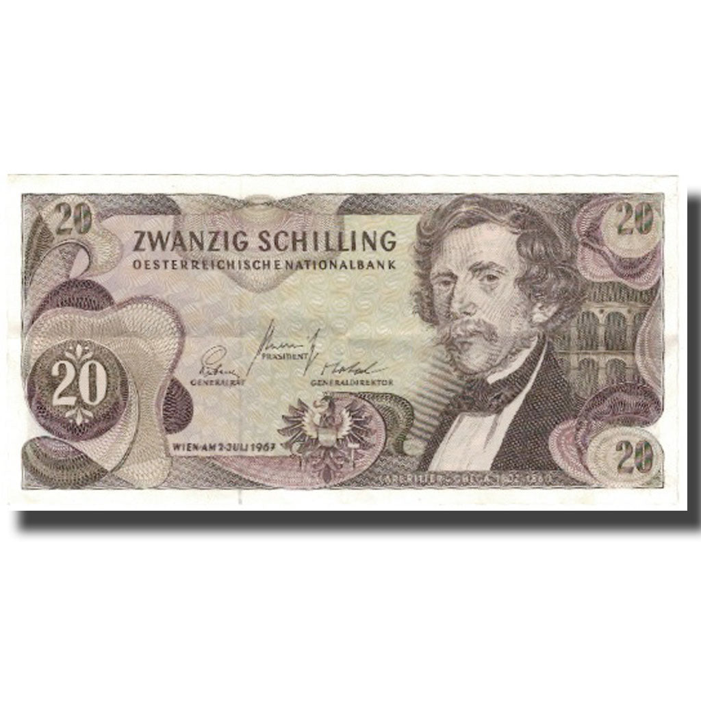Banknote, Austria, 20 Schilling, 1967, 1967-07-02, KM:142a, UNC(60-62)
