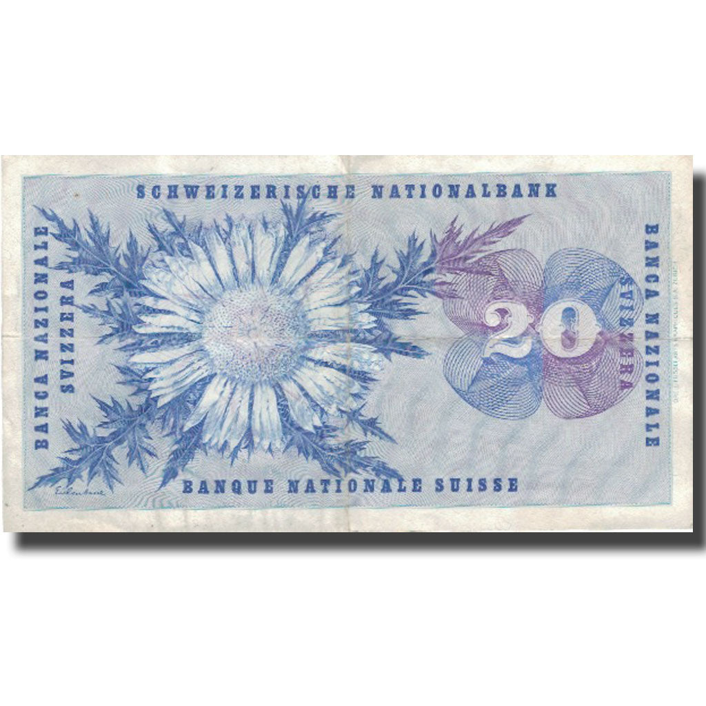 Banconote, Svizzera, 20 Franken, 1971, 1971-02-10, KM:46s, BB