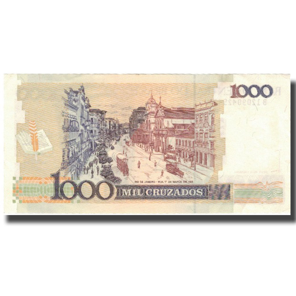Banconote, Brasile, 1 Cruzado Novo on 1000 Cruzados, Undated (1989), KM:216b