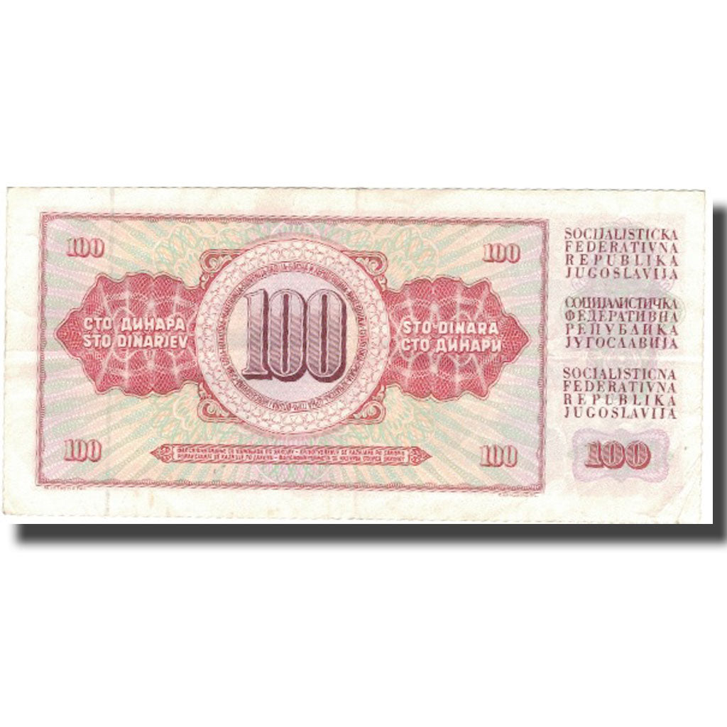 Billet, Yougoslavie, 100 Dinara, 1968, 1966-05-16, KM:90c, TTB
