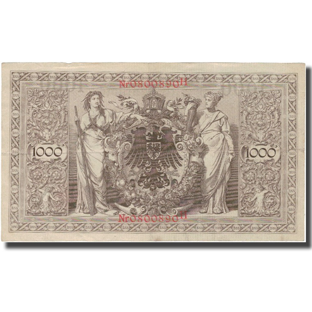 Banconote, Germania, 1000 Mark, 1910, 1910-01-21, KM:44b, MB+