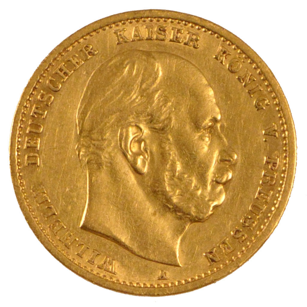 GERMAN STATES, 10 Mark, 1878, Berlin, KM #504, EF(40-45), Gold, 3.93