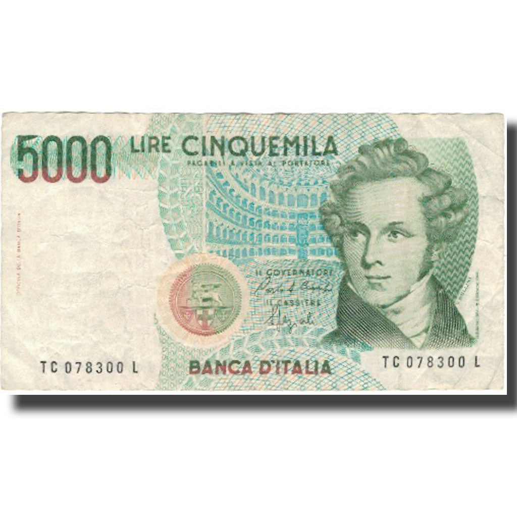 Banknote, Italy, 5000 Lire, Undated (1985), KM:111b, VF(20-25)