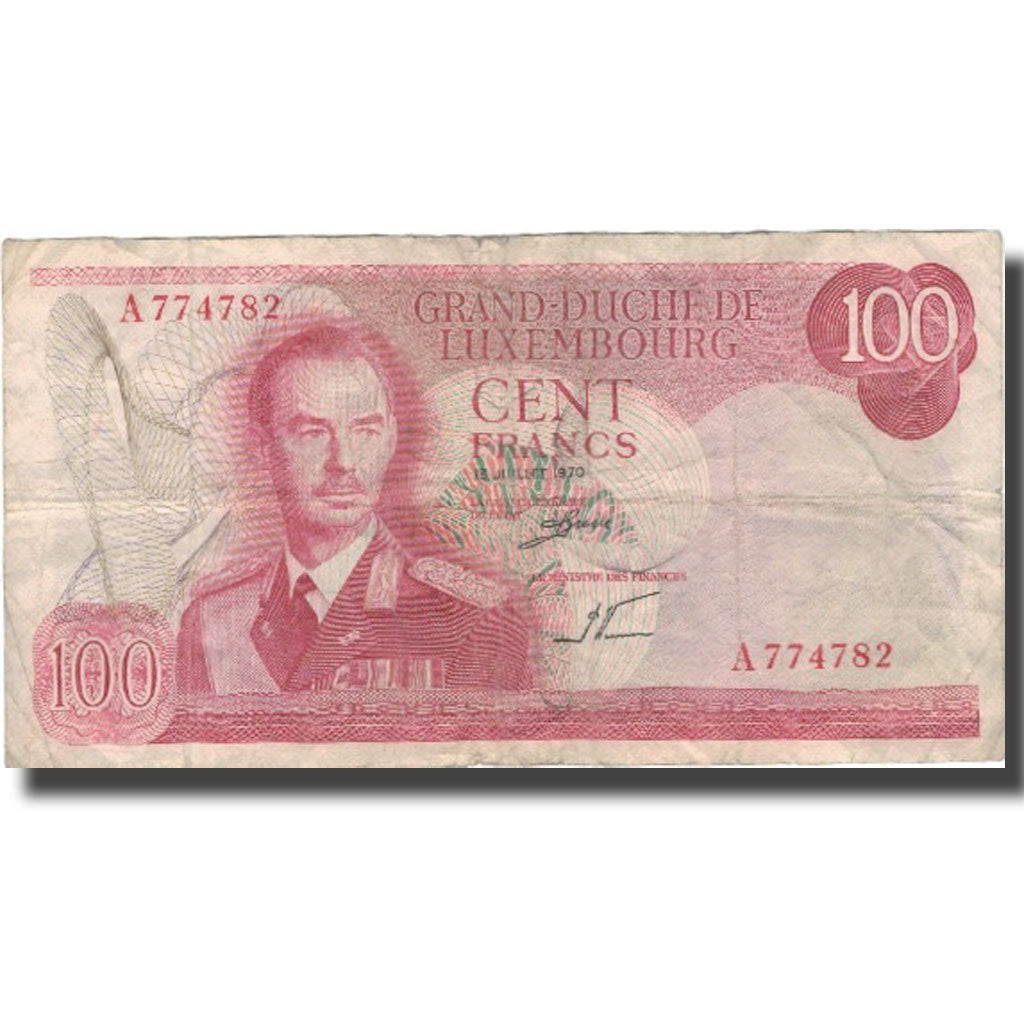 Banknote, Luxembourg, 100 Francs, 1970, 1970-07-15, KM:56a, VF(20-25)