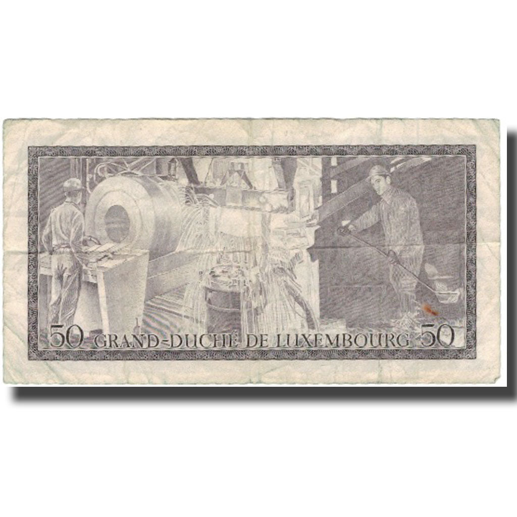 Banknote, Luxembourg, 50 Francs, 1972, 1972-08-25, KM:55b, VF(20-25)