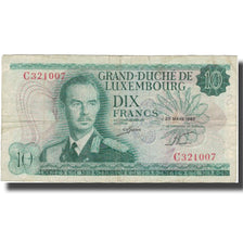 Banknote, Luxembourg, 10 Francs, 1967, 1967-03-20, KM:53a, VF(20-25)