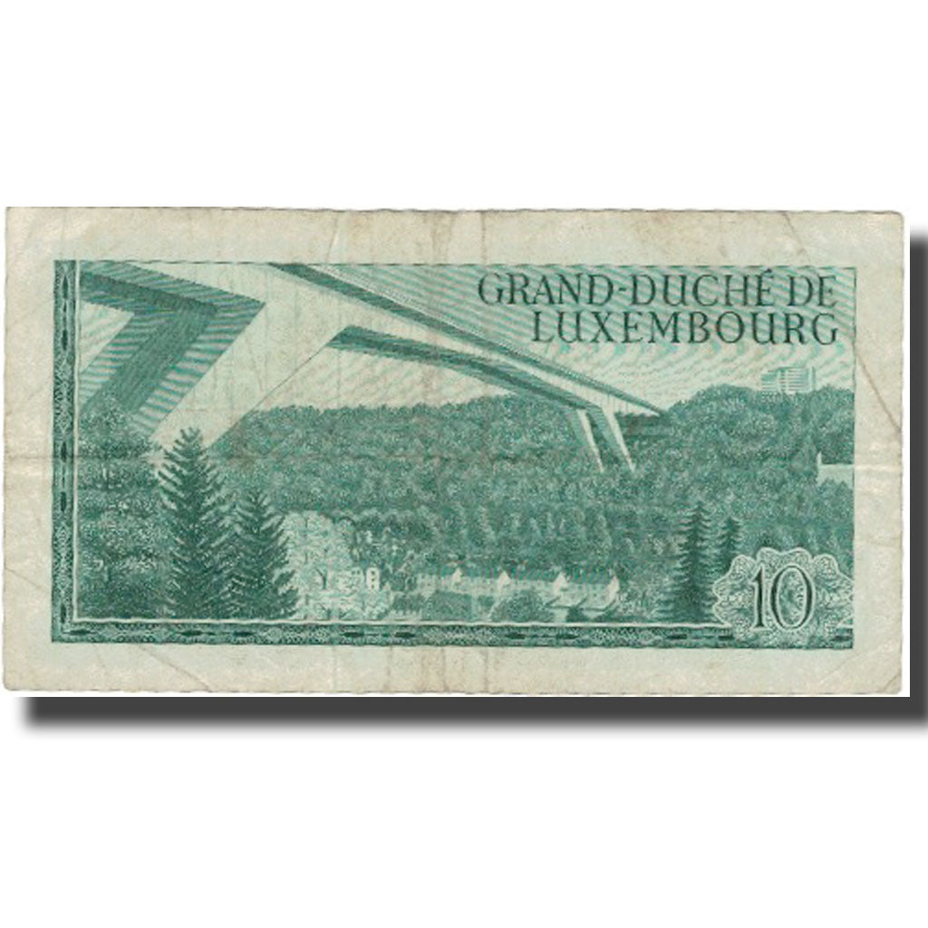 Banknote, Luxembourg, 10 Francs, 1967, 1967-03-20, KM:53a, VF(20-25)