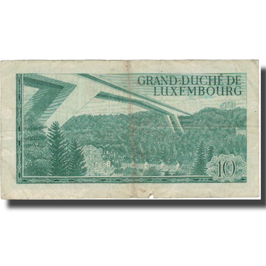 Banknote, Luxembourg, 10 Francs, 1967, 1967-03-20, KM:53a, VF(20-25)