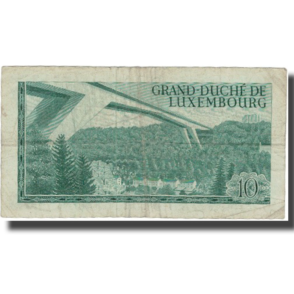 Banknote, Luxembourg, 10 Francs, 1967, 1967-03-20, KM:53a, VF(20-25)