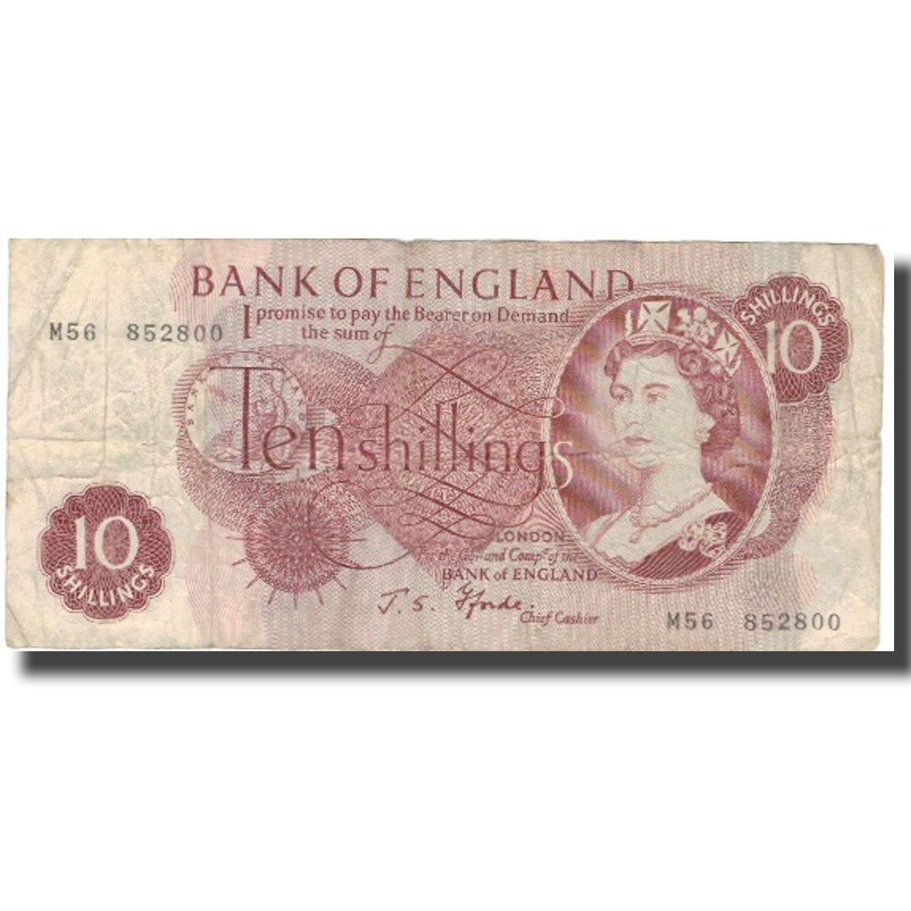 Banknote, Great Britain, 10 Shillings, Undated (1966-70), KM:373c, VF(20-25)