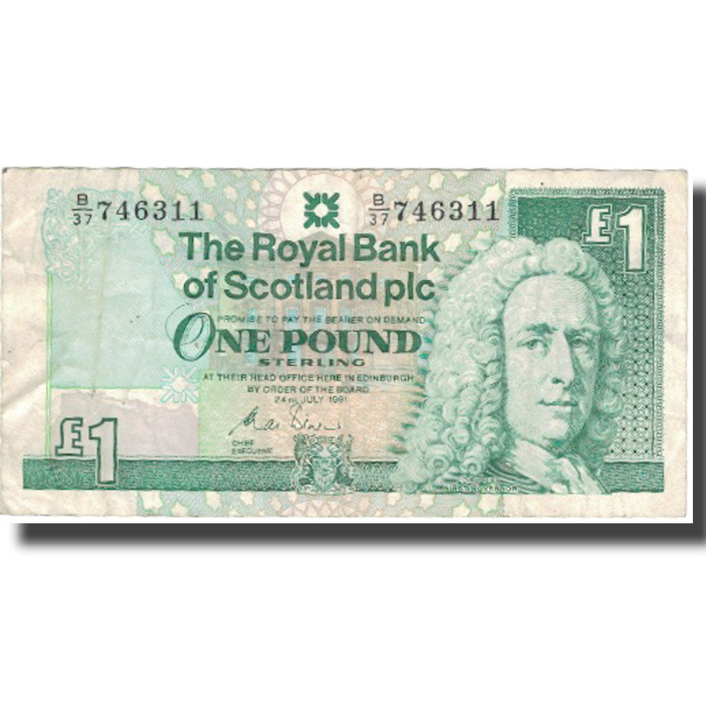 Banknote, Scotland, 1 Pound, 1977, 1991-07-24, KM:351b, VF(20-25)