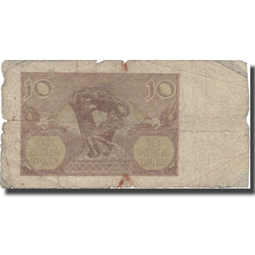 Banconote, Polonia, 10 Zlotych, 1940, 1940-03-01, KM:94, B
