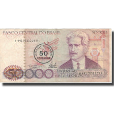 Banknote, Brazil, 50 Cruzados on 50,000 Cruzeiros, Undated (1976), KM:207