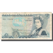 Banknote, Great Britain, 5 Pounds, Undated (1971-91), KM:378c, VF(30-35)