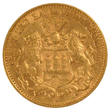 Germania, 10 Mark, 1905, Hambourg, SPL-, Oro