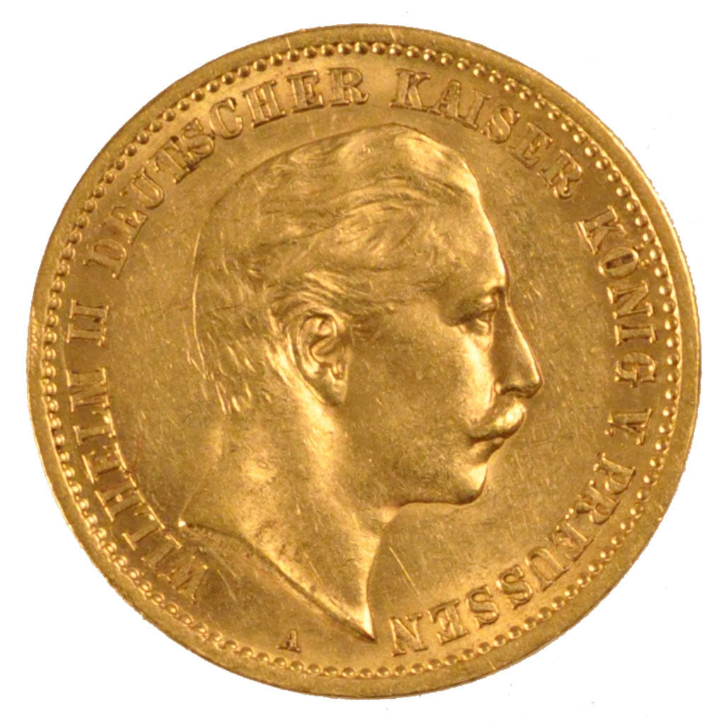 GERMAN STATES, 10 Mark, 1910, Berlin, KM #520, AU(55-58), Gold, 3.99