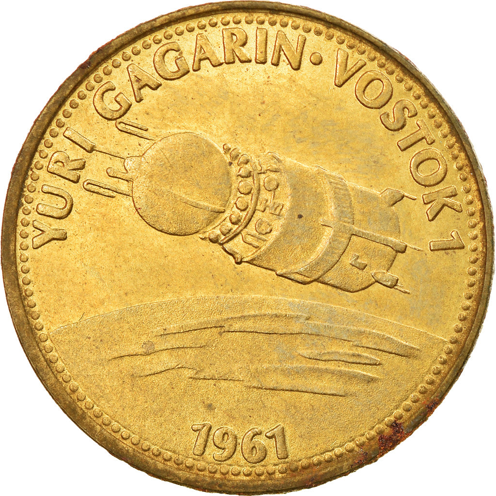 France, Jeton, Espace, Yuri Gagarin,Vostok 1, 1961, TB+, Bronze-Aluminium