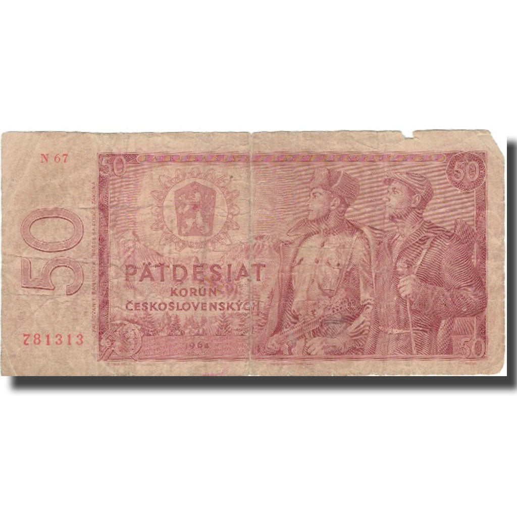 Banknote, Czechoslovakia, 50 Korun, 1964, 1964, KM:90b, VG(8-10)