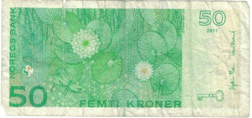 Banknote, Norway, 50 Kroner, 2011, 2011, KM:46d, VF(20-25)
