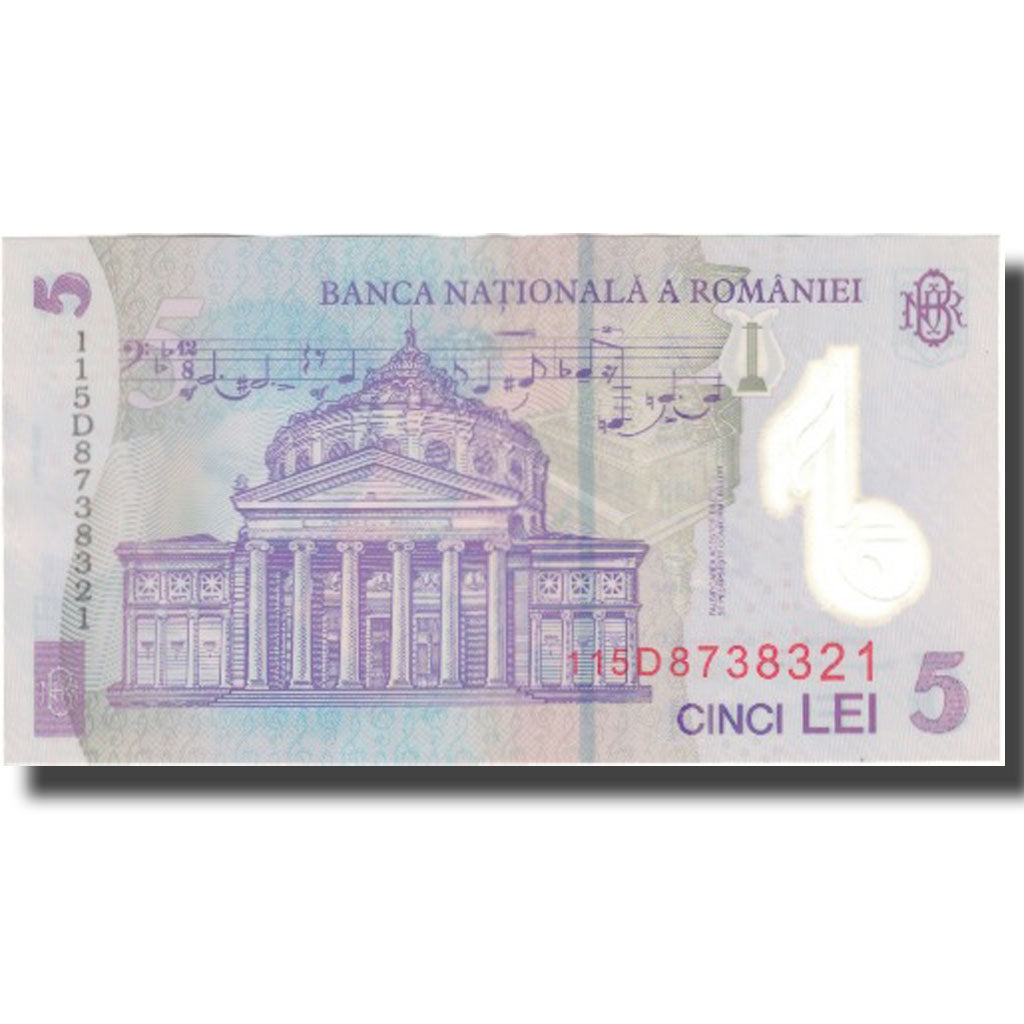 Banknote, Romania, 5 Lei, 2011, 2011, KM:118a, AU(55-58)