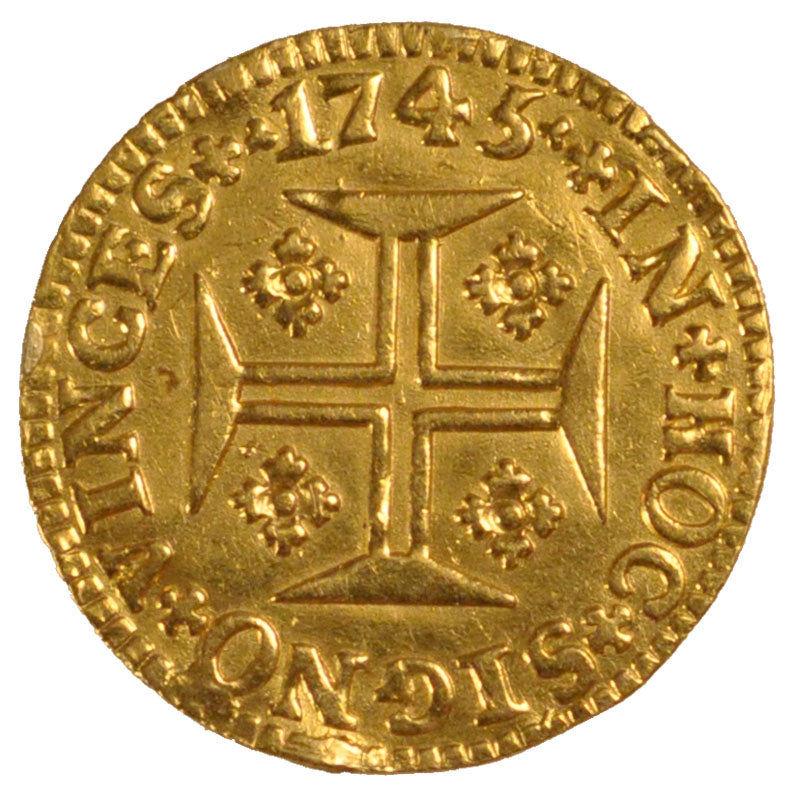 PORTUGAL, 1000 Reis, Quartinho, 1200 Reis, 1745, Lisbon, KM #182, EF(40-45),...