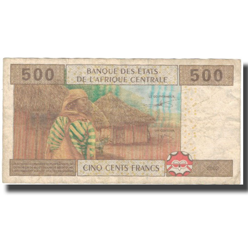 Banknote, Central African States, 500 Francs, 2002, 2002, KM:306M, F(12-15)