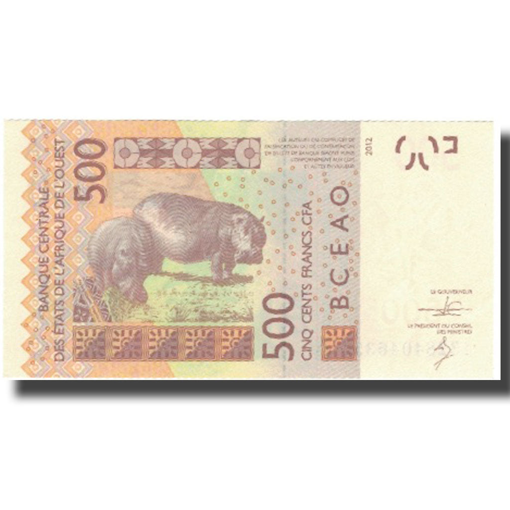 Banknote, West African States, 500 Francs, 2012, 2012, AU(55-58)