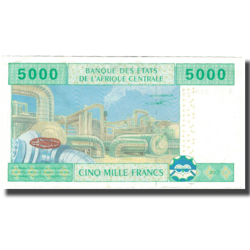 Banknote, Central African States, 5000 Francs, 2002, 2002, KM:409A, EF(40-45)