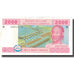 Banknote, Central African States, 2000 Francs, 2002, 2002, KM:308M, EF(40-45)