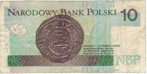 Geldschein, Polen, 10 Zlotych, 2012, 2012, S+