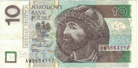 Banconote, Polonia, 10 Zlotych, 2012, 2012, BB