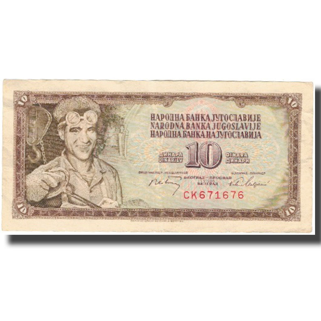 Billet, Yougoslavie, 10 Dinara, 1968, 1968-05-01, KM:82c, TB