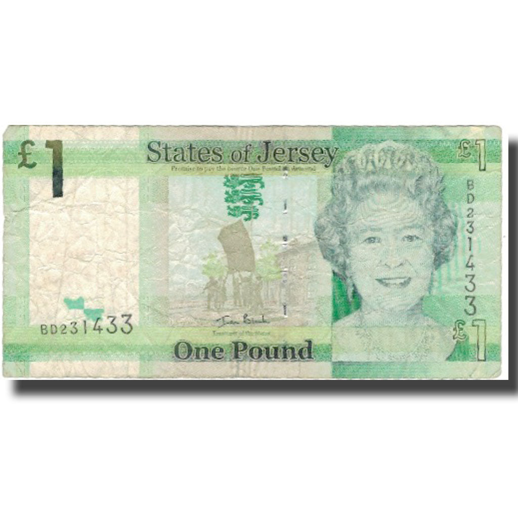Banknote, Jersey, 1 Pound, Undated (2010), KM:32a, VF(20-25)