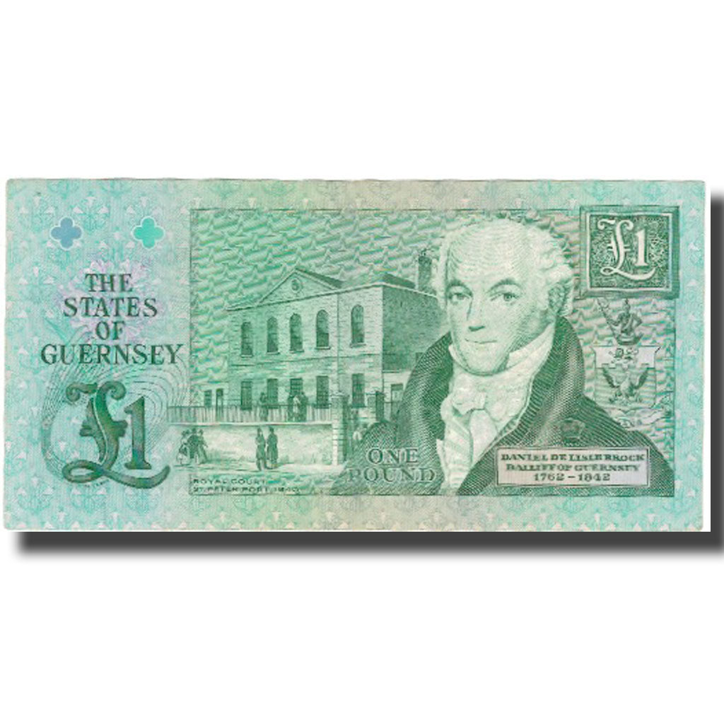 Billet, Guernsey, 1 Pound, UNDATED 1991, KM:52c, TB+