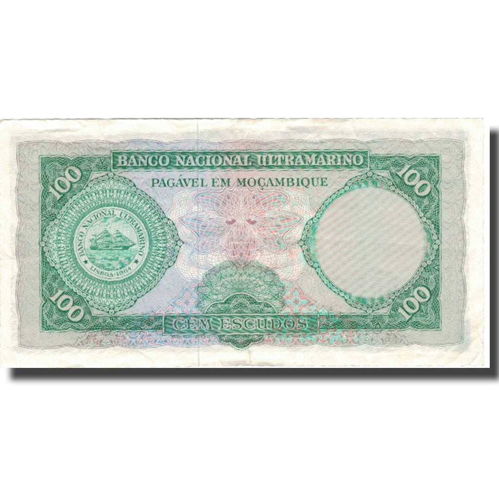 Banknot, Mozambik, 100 Escudos, 1961, 1961-03-27, KM:117a, VF(20-25)