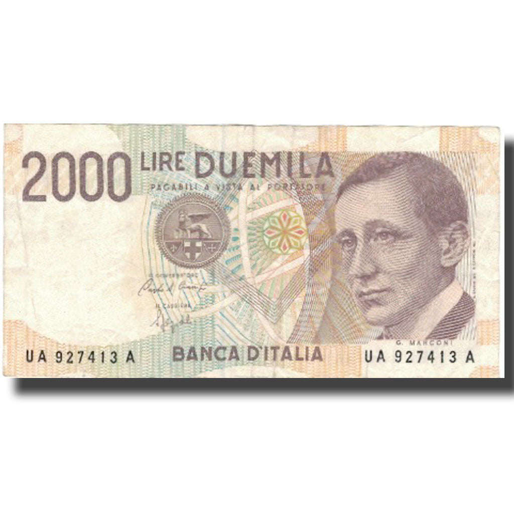 Banconote, Italia, 2000 Lire, Undated (1990), KM:115, BB