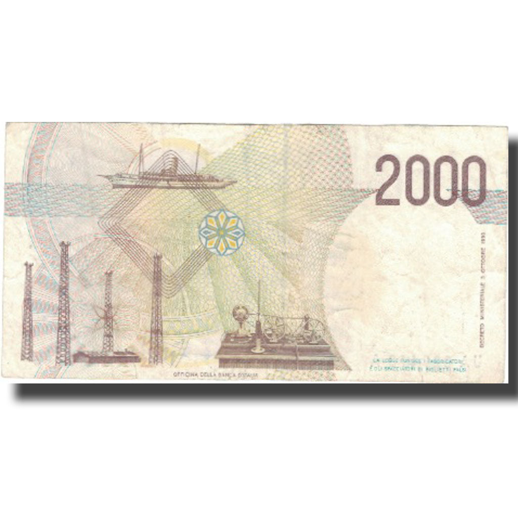 Banconote, Italia, 2000 Lire, Undated (1990), KM:115, BB