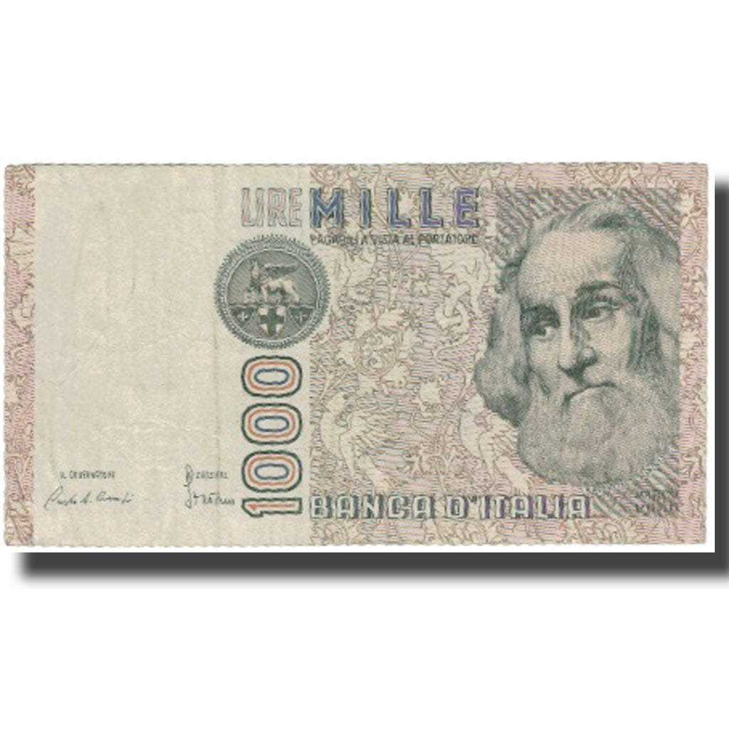 Banknot, Włochy, 1000 Lire, Undated (1982), Undated, KM:109a, EF(40-45)