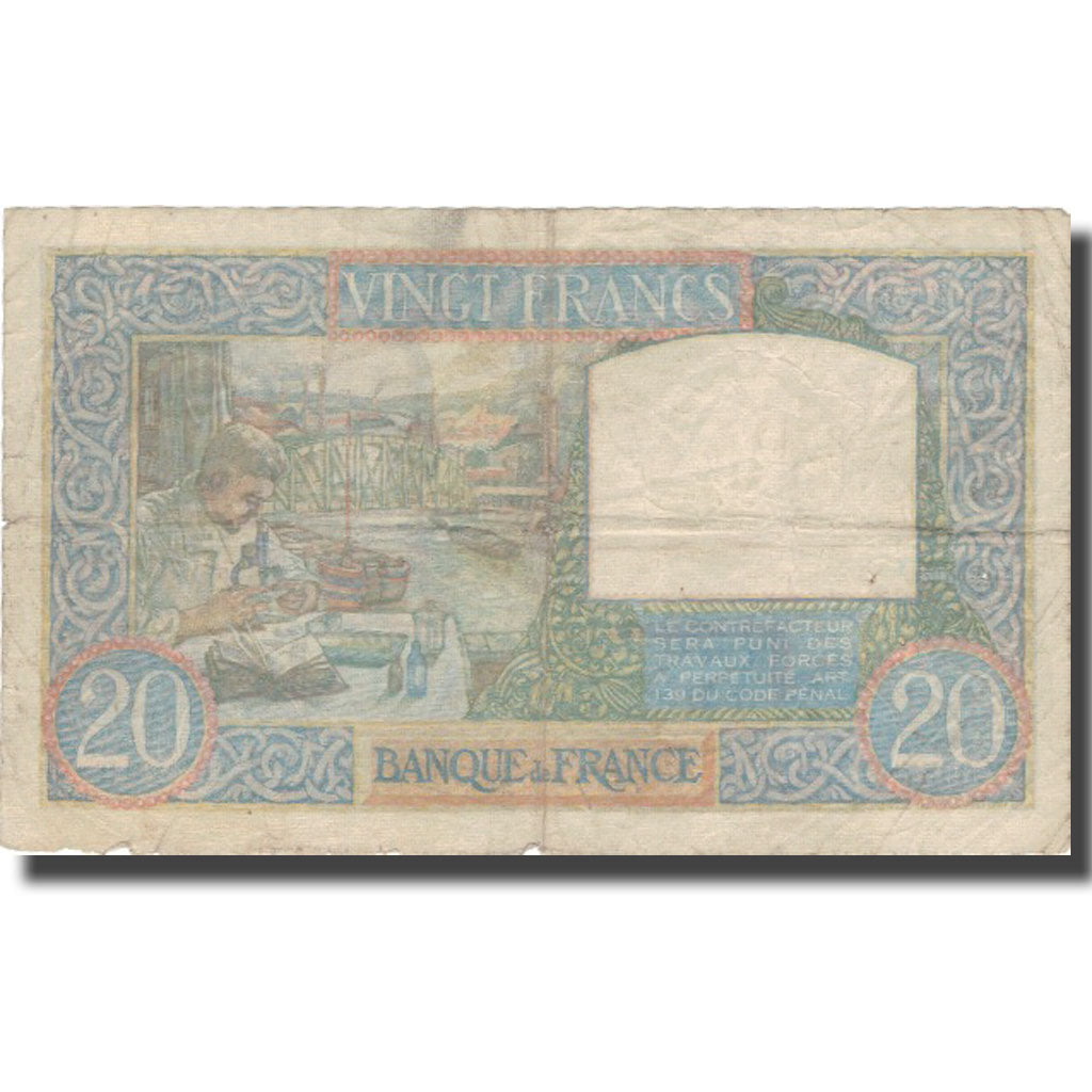 Francia, 20 Francs, 20 F 1939-1942 ''Science et Travail'', 1941, 1941-10-30, BC