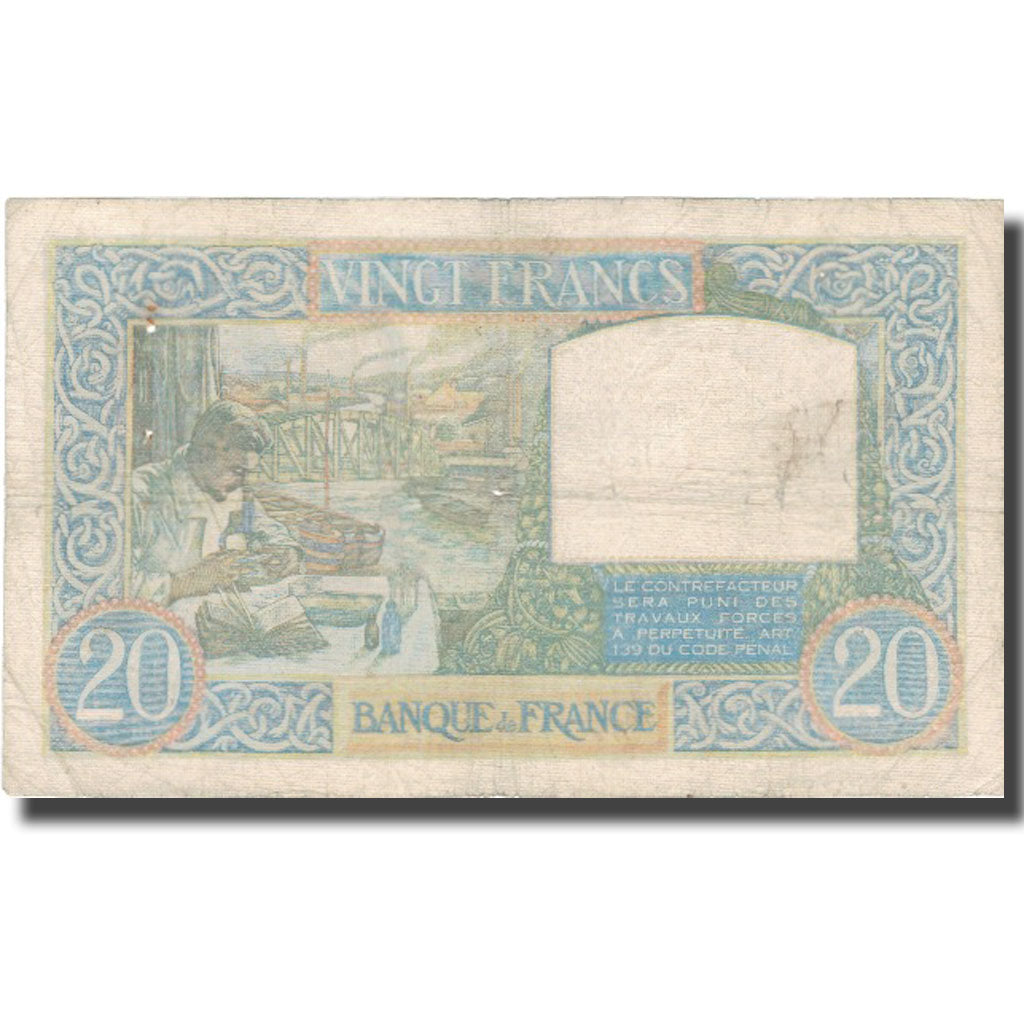 France, 20 Francs, 20 F 1939-1942 ''Science et Travail'', 1940, 1940-12-05