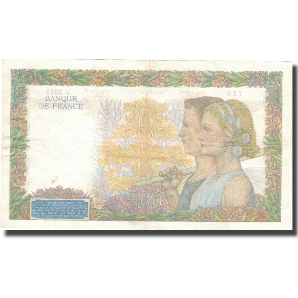France, 500 Francs, 500 F 1940-1944 ''La Paix'', 1941, 1941-06-26, SUP+