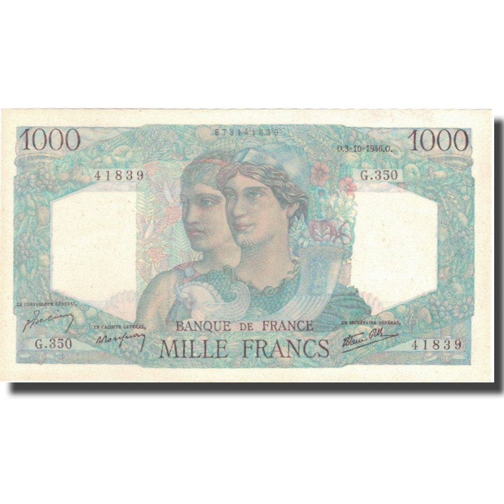 Frankrijk, 1000 Francs, 1 000 F 1945-1950 ''Minerve et Hercule'', 1946