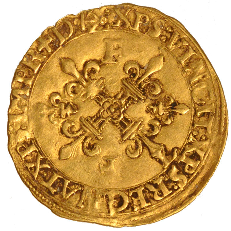 FRANCE, Ecu d'or, 1540, Bayonne, AU(50-53), Gold, Duplessy #882, 3.36