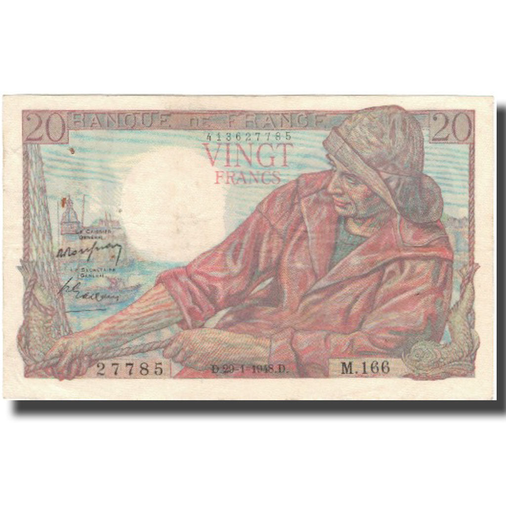France, 20 Francs, 20 F 1942-1950 ''Pêcheur'', 1948, 1948-01-29, EF(40-45)