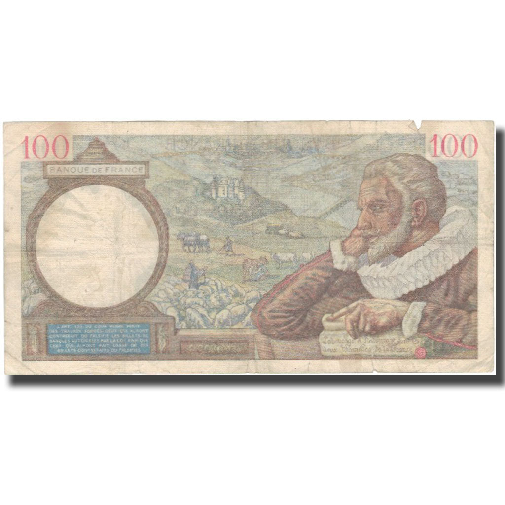France, 100 Francs, 100 F 1939-1942 ''Sully'', 1940, 1940-02-08, TB