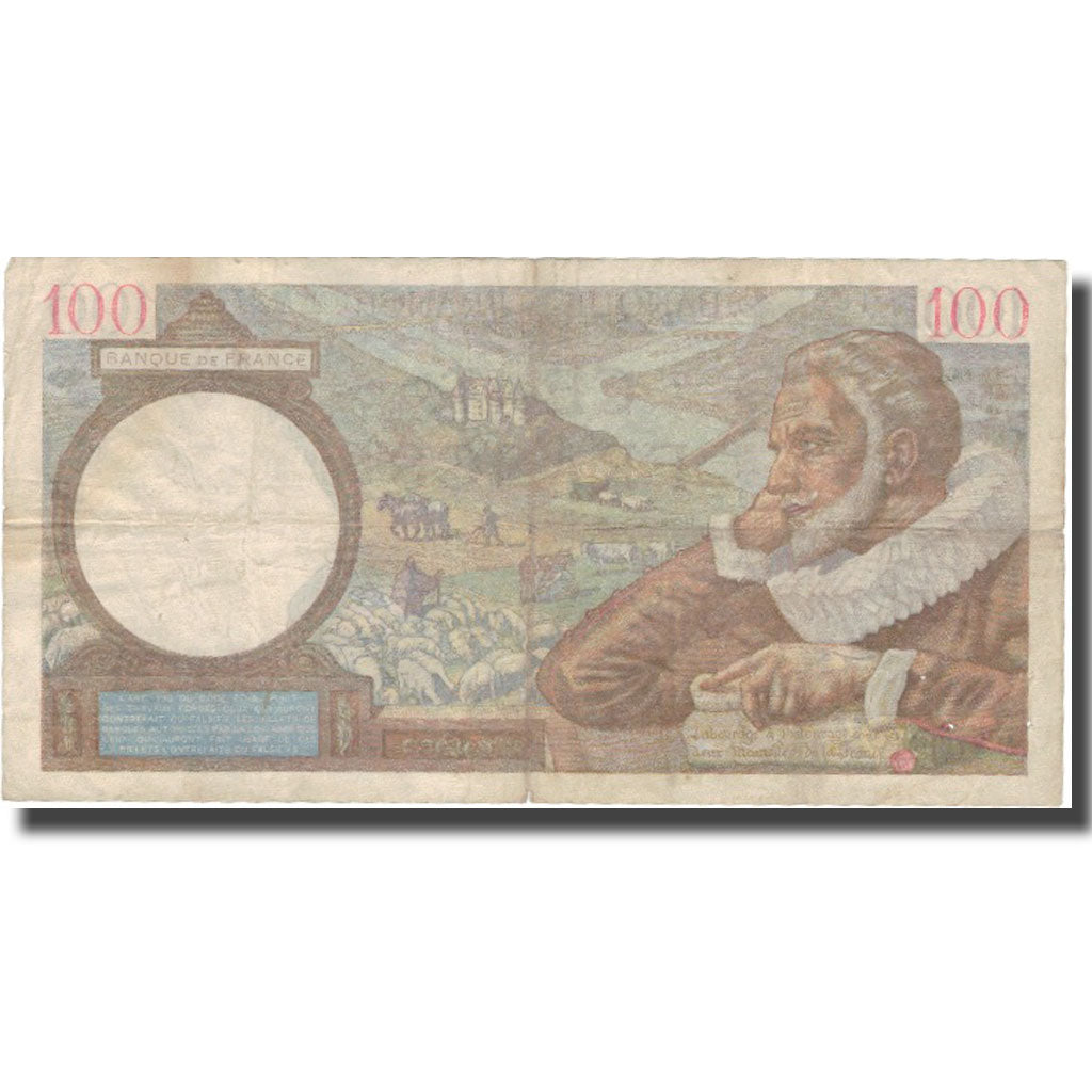 France, 100 Francs, 100 F 1939-1942 ''Sully'', 1942, 1942-01-08, VF(20-25)