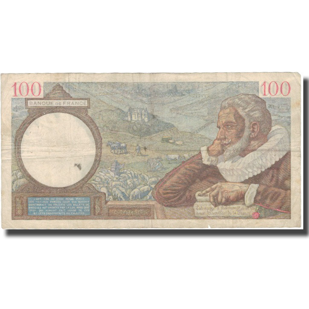 France, 100 Francs, 100 F 1939-1942 ''Sully'', 1939, 1939-10-12, VF(20-25)