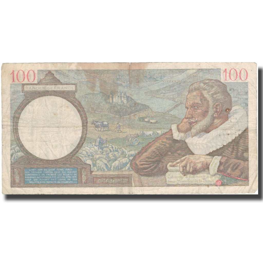 France, 100 Francs, 100 F 1939-1942 ''Sully'', 1939, 1939-10-05, VF(20-25)