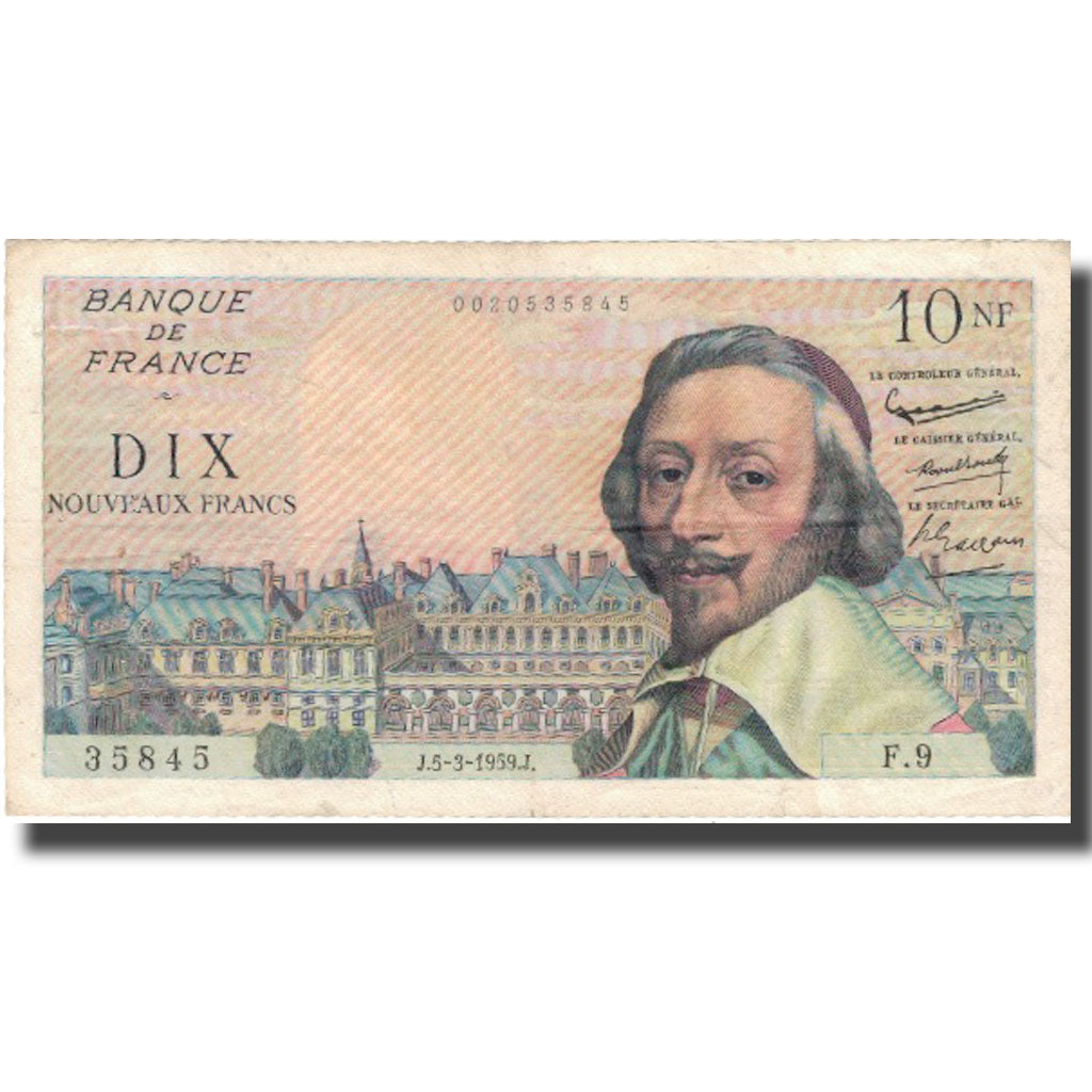 France, 10 Nouveaux Francs, 10 NF 1959-1963 ''Richelieu'', 1959, 1959-03-05