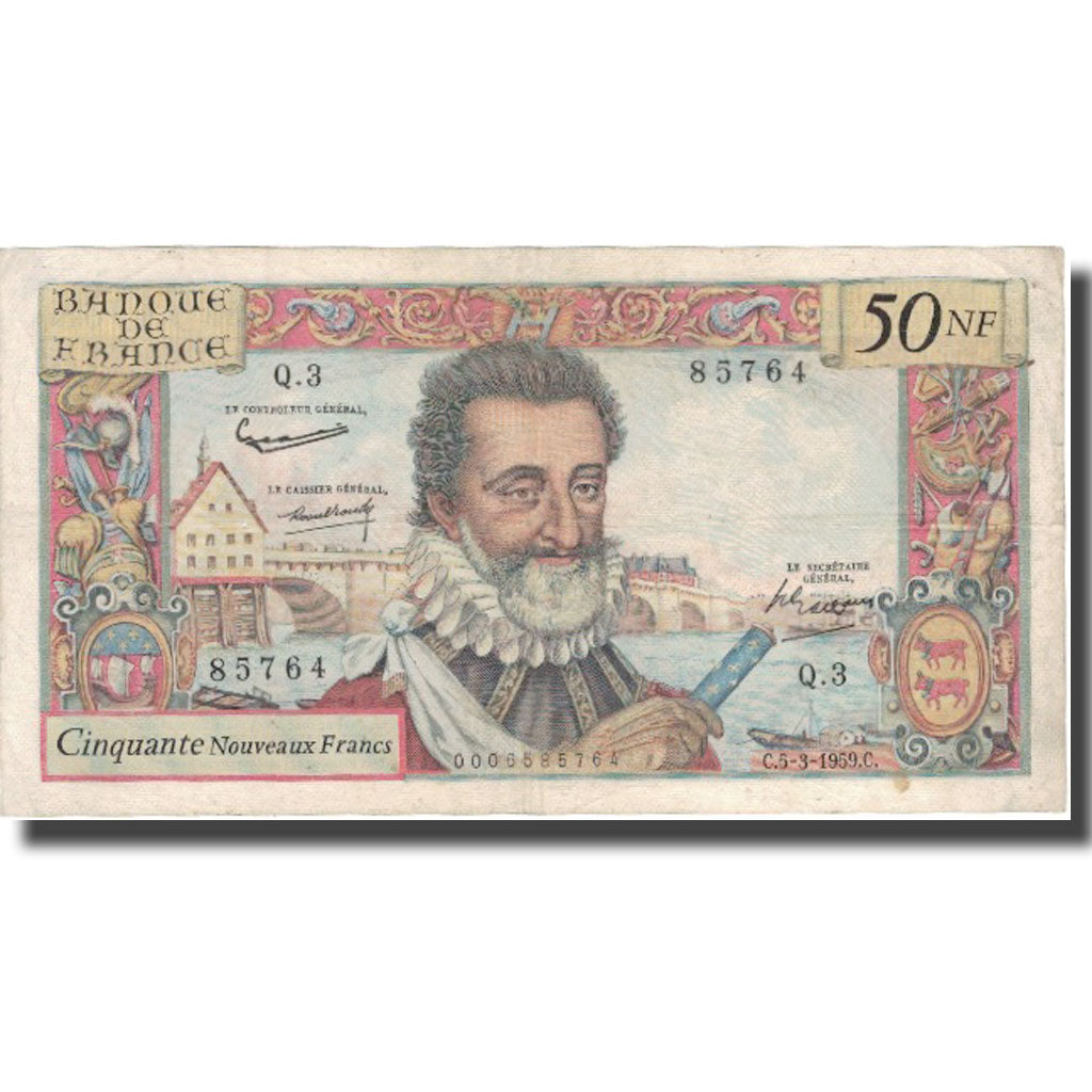 Frankreich, 50 Nouveaux Francs, 50 NF 1959-1961 ''Henri IV'', 1959, 1959-03-05